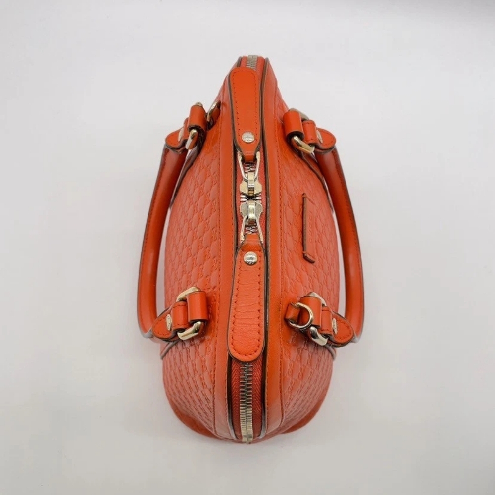 Gucci Microguccissima Mini Dome Satchel Handbag – Vibrant Orange - Picture 12 of 16